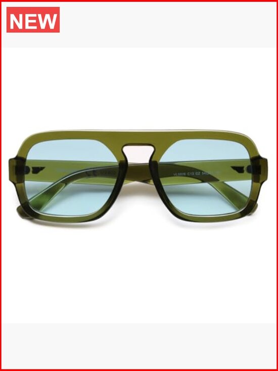 Retro Square Aviator Sunglasses with UV400 Protection main image 6